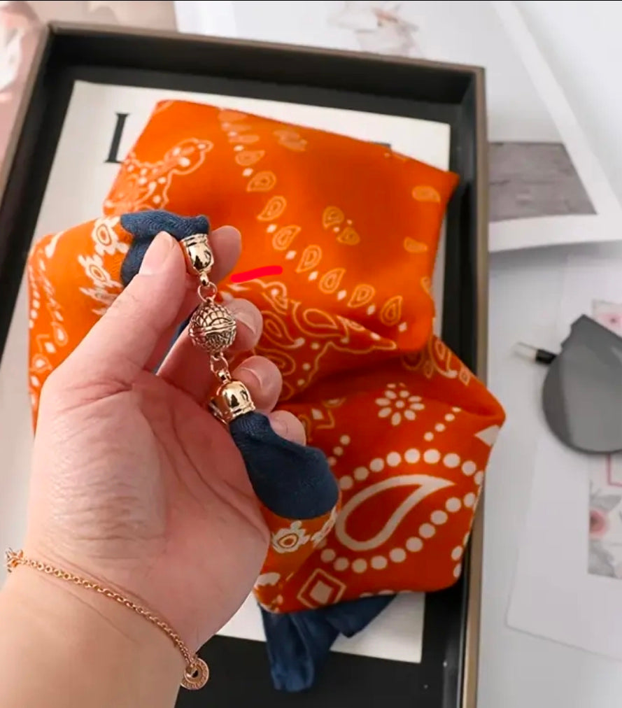 The Square Scarf — Orange or Army Green