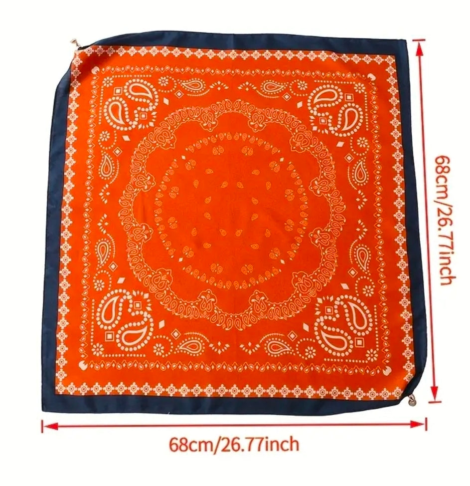 The Square Scarf — Orange or Army Green
