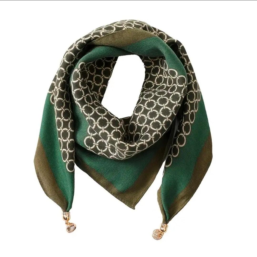 The Square Scarf — Orange or Army Green
