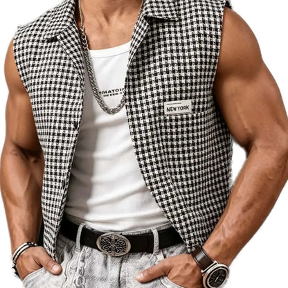 The Houndstooth Vest with Lapel