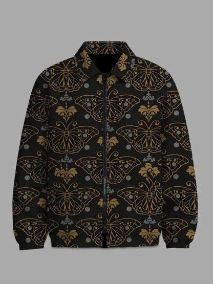the butterfly windbreaker - black and gold