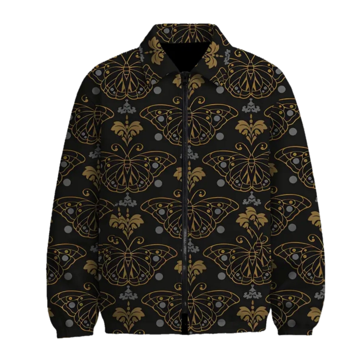 The Butterfly Windbreaker — Black & Gold