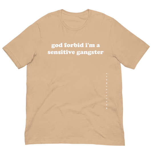 sensitive gangster t-shirt