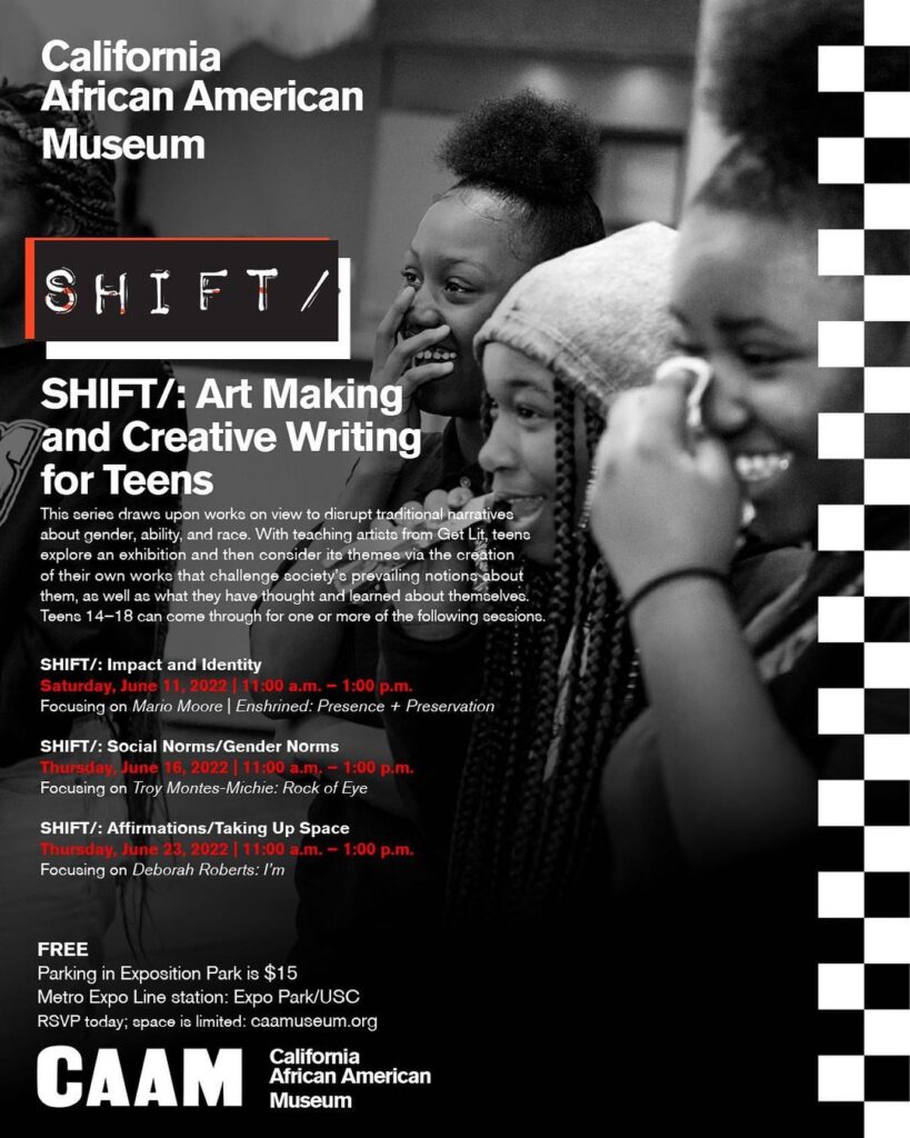 Join us this Thursday (6.16) for SHIFT/: Art Making and Creative Writing for Teens from 11am-1pm. SHIFT/ is a series tha…