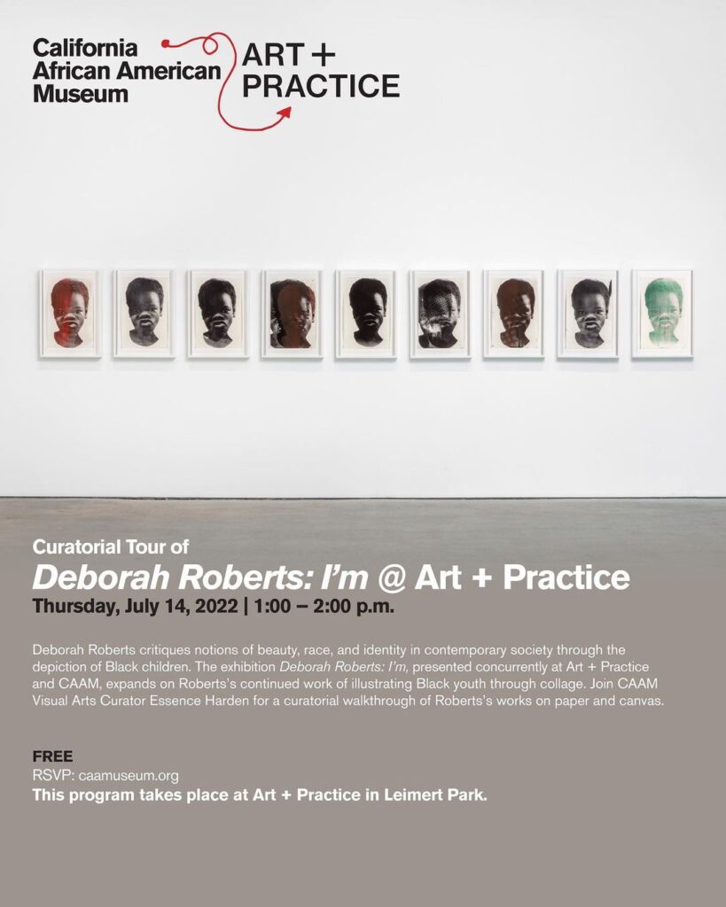 Join us and @artandpractice this Thursday (7.14) from 1-2:00pm for Curatorial Tour of “Deborah Roberts I’m.” Deborah Rob…
