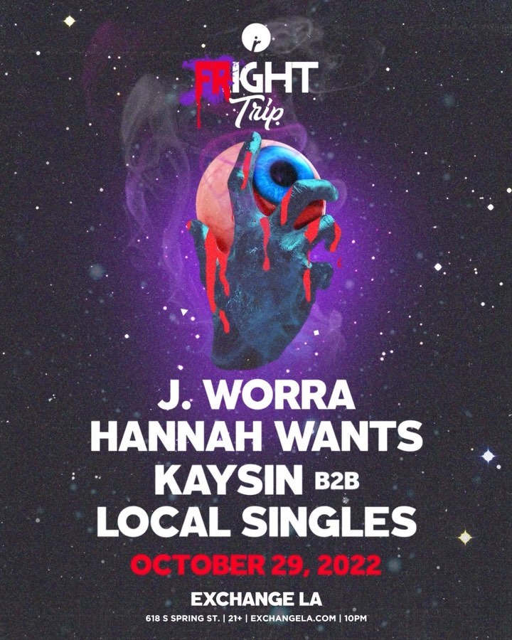 Prepare for a horrifyingly good time as we take you on a #FrightTrip with @jworra, @hannah_wants and @kaysin b2b @locals…